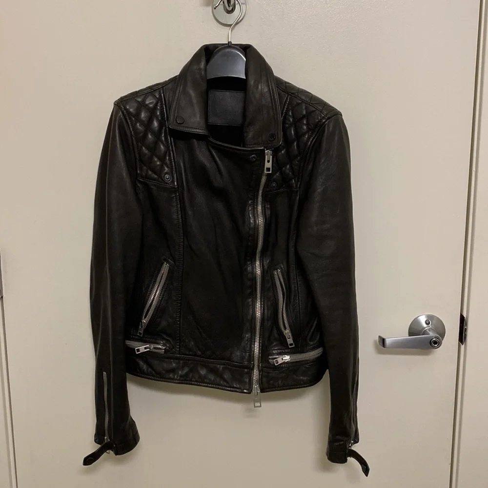 Preloved. All Saints Leather Jacket. Great condition. US 6/UK 10/EU 38 - Picture 3 of 6